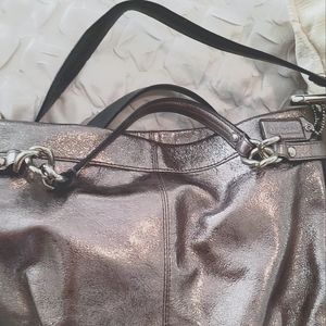 Like New Coach Pewter Leather Hobo Bag!  MINT Condition!